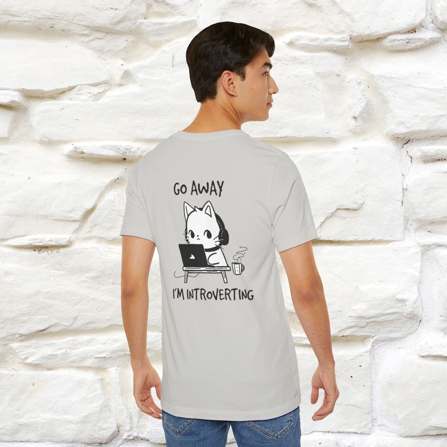 ''Go Away, I’m Introverting'' Cat T-Shirt | Nunu & Miao Studio - Nunu&Miao Studio