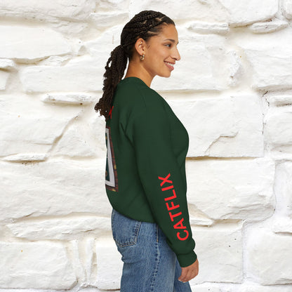 "Catflix'' |Cat Sweatshirt | Nunu&Miao Studio