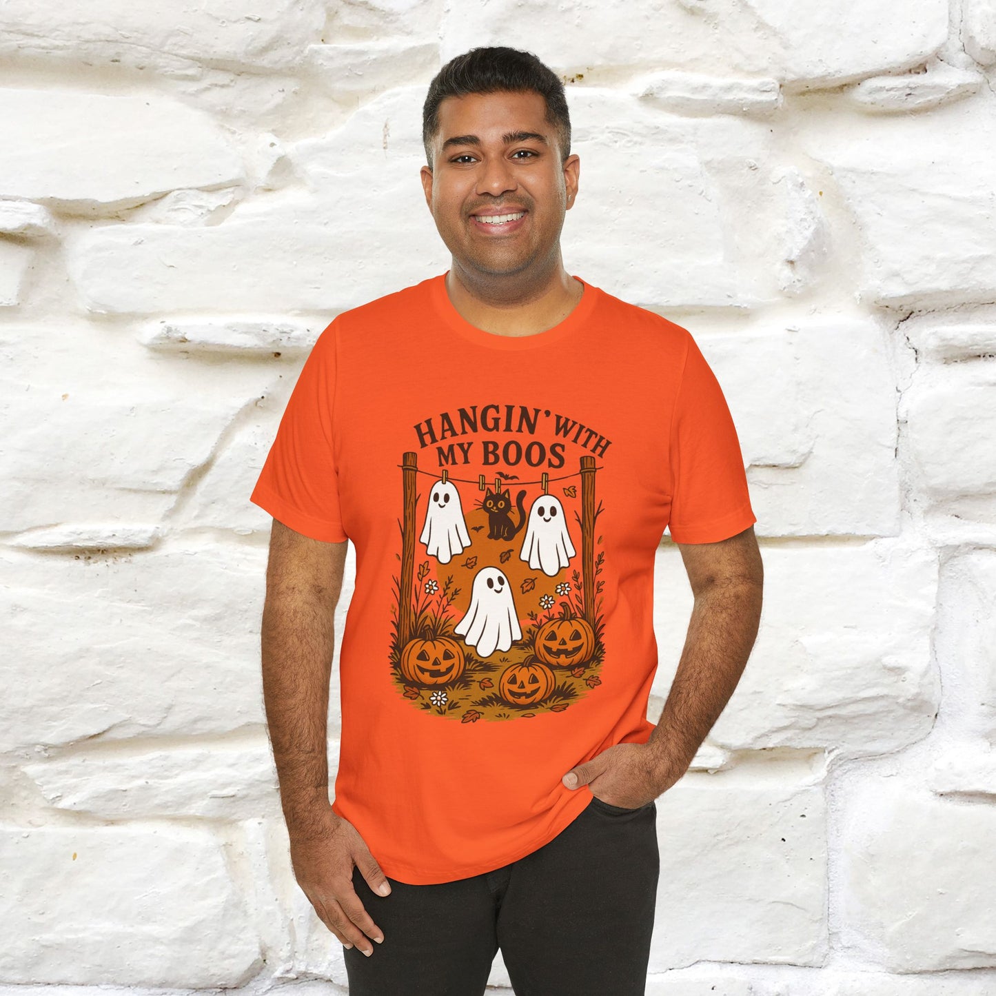 "Hanging With My Boos" Halloween Cat T-shirt |Nunu&Miao Studio - Nunu&Miao Studio