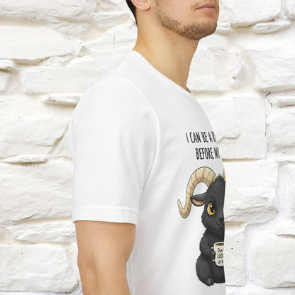 "I Can Be a Real Devil Before My Coffe" Funny T-shirt |Nunu&Miao Studio