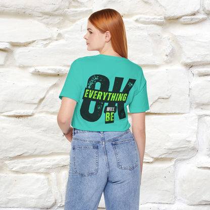 ''Everything Will Be Ok '' Cat T-Shirt Front and Back Design | Nunu&Miao Studio - Nunu&Miao Studio