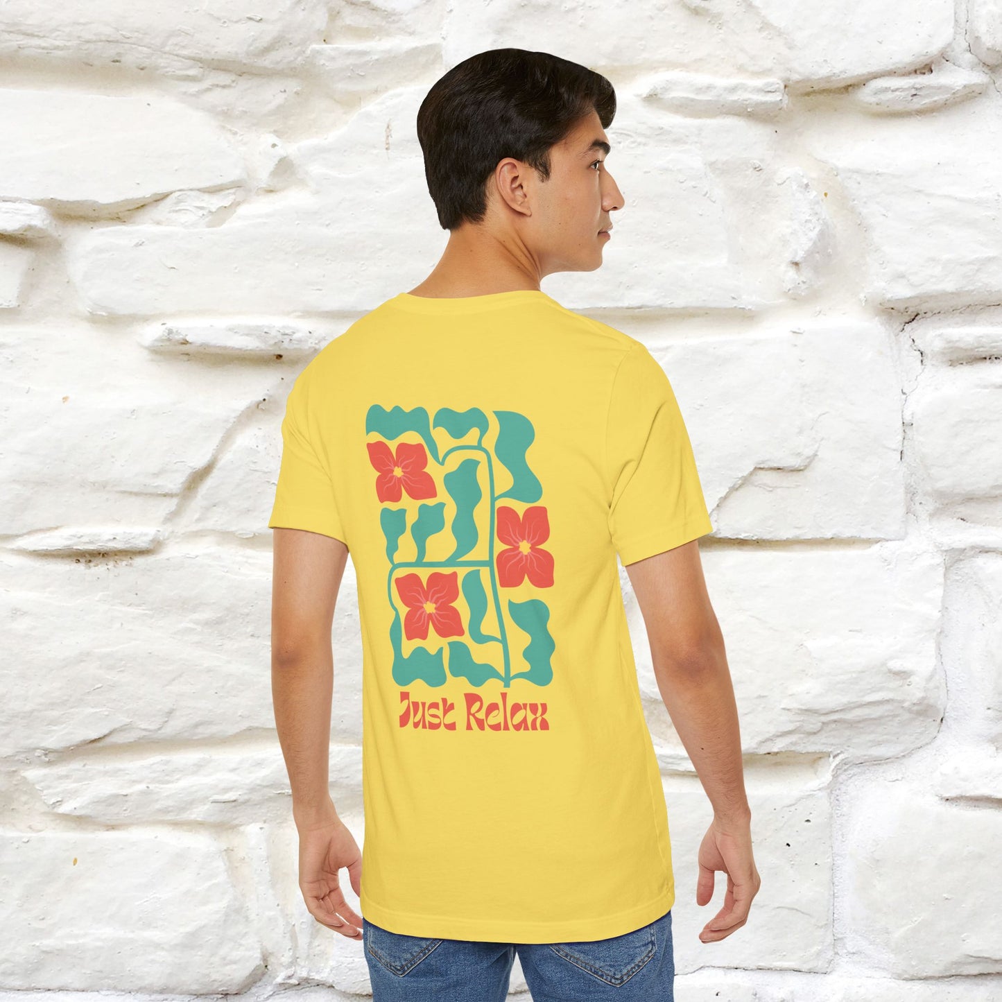 "Just Relax'' Cat T-Shirt Front and Back Design | Nunu&Miao Studio - Nunu&Miao Studio