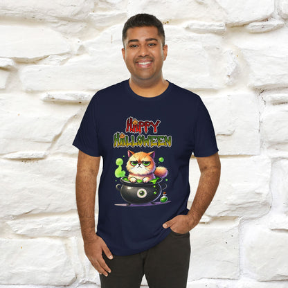 "Angry Cat Happy Halloween" Cat  T-shirt |Nunu&Miao Studio - Nunu&Miao Studio