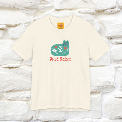 "Just Relax'' Cat T-Shirt Front and Back Design | Nunu&Miao Studio - Nunu&Miao Studio