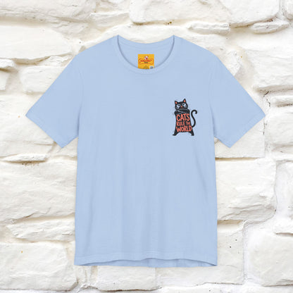 “Cats Rule The World” |Cat T-Shirt | Front & Back Design | Nunu&Miao Studio
