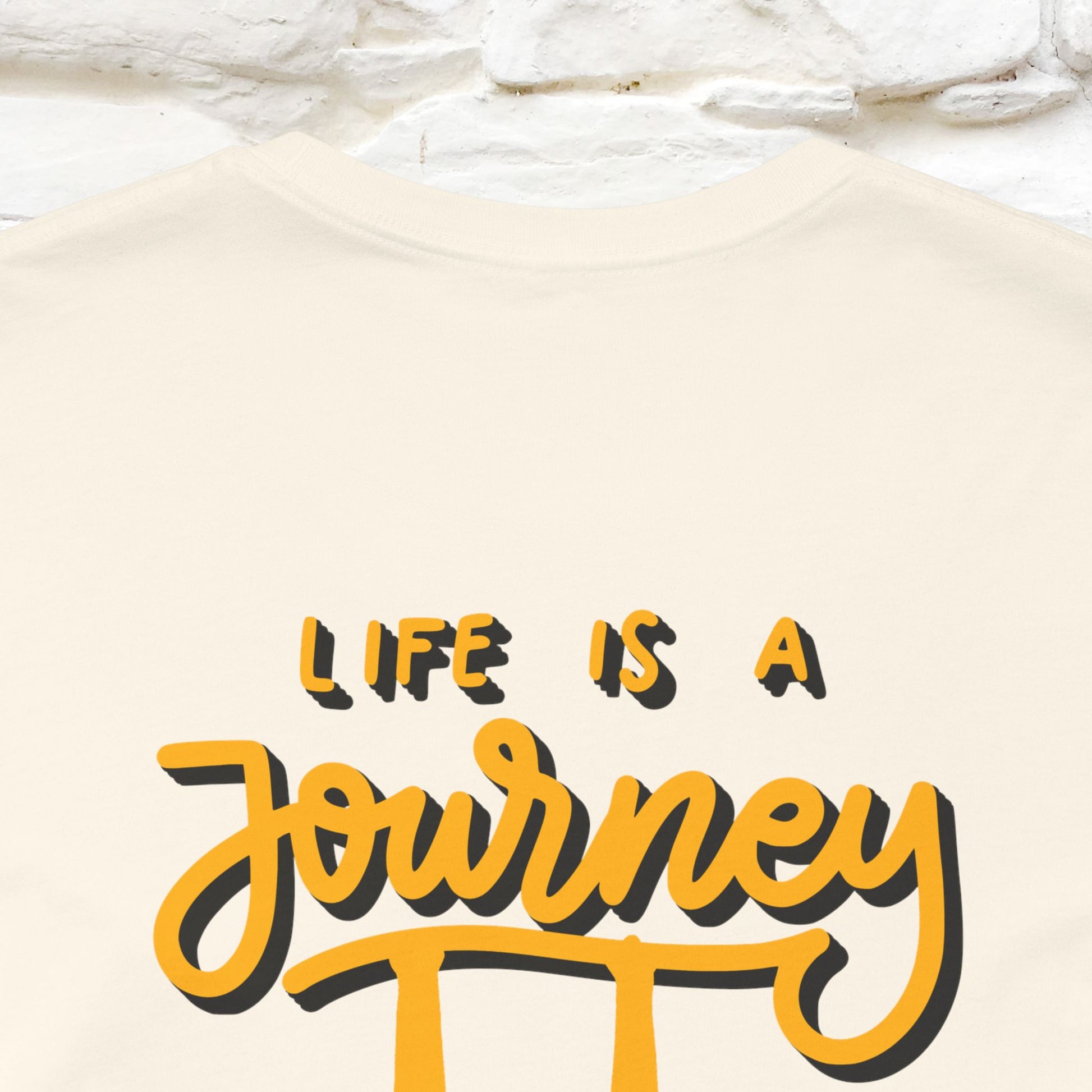 "Life Is A Journey'' Cat T-Shirt | Front & Back Design | Nunu&Miao Studio - Nunu&Miao Studio