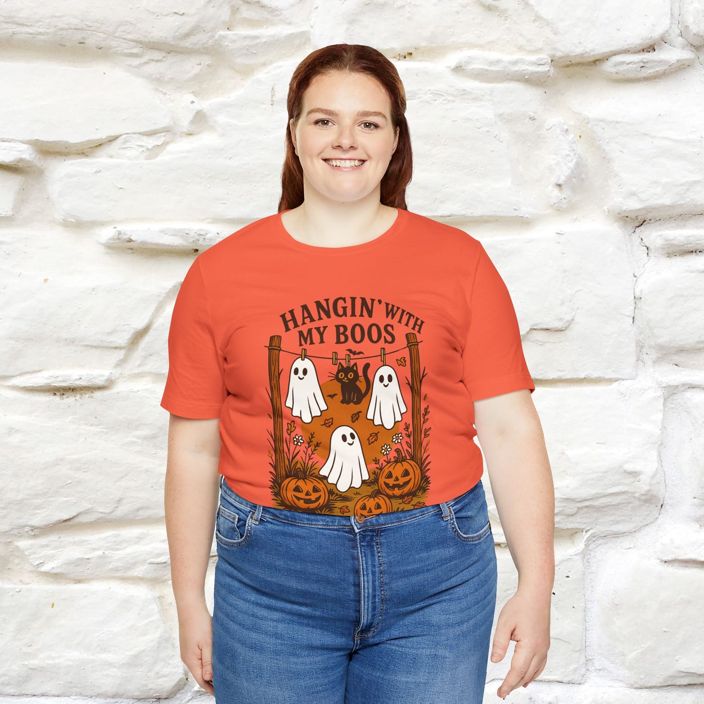 "Hanging With My Boos" Halloween Cat T-shirt |Nunu&Miao Studio - Nunu&Miao Studio