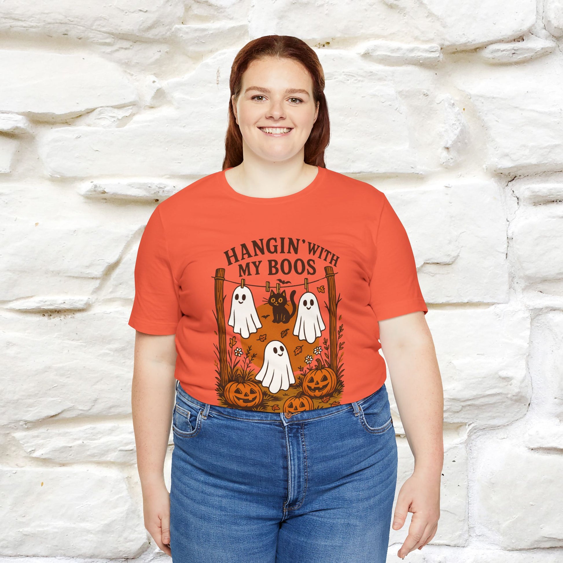 "Hanging With My Boos" Halloween Cat T-shirt |Nunu&Miao Studio - Nunu&Miao Studio