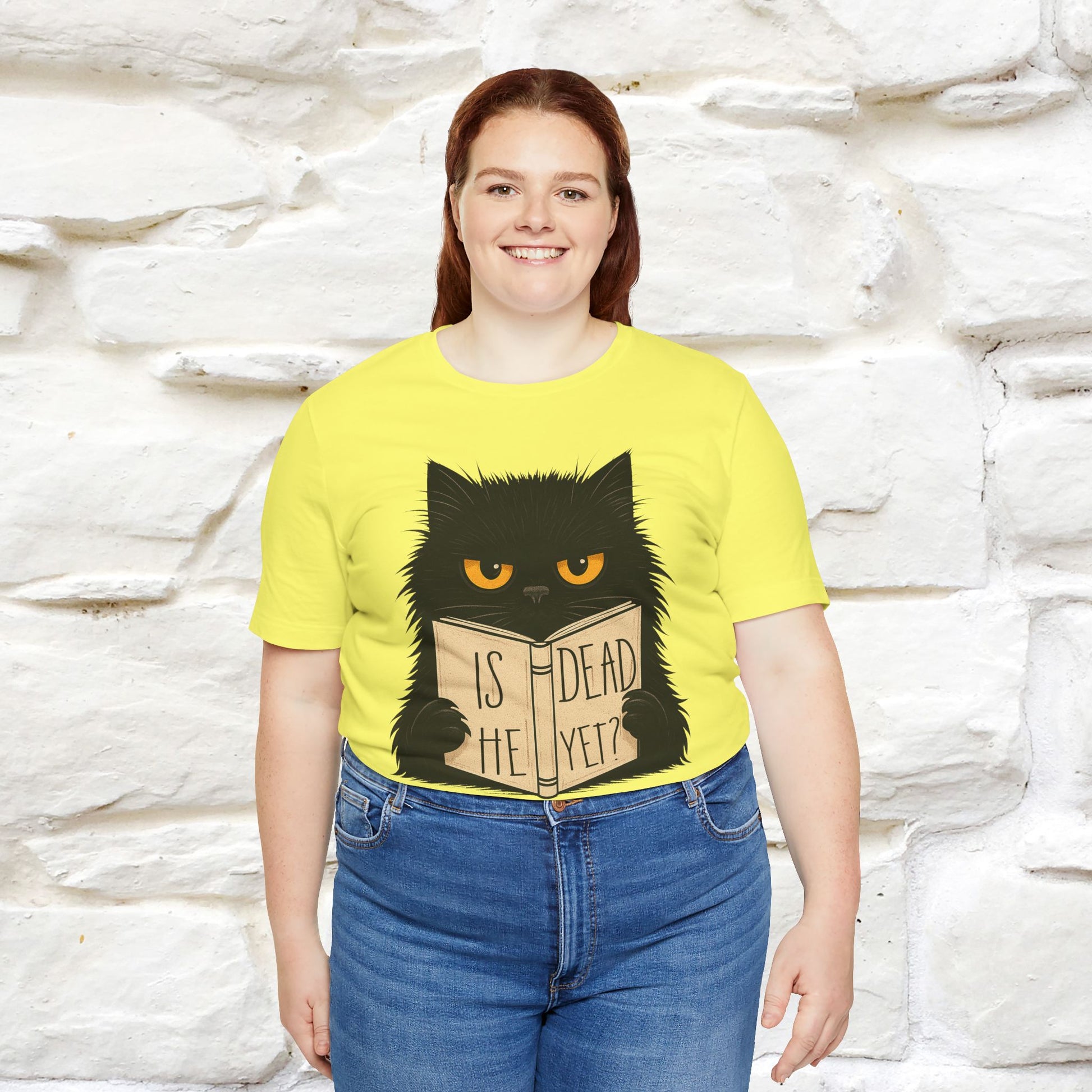 "Is He Dead Yet" |Cat T-Shirt | Nunu&Miao Studio - Nunu&Miao Studio