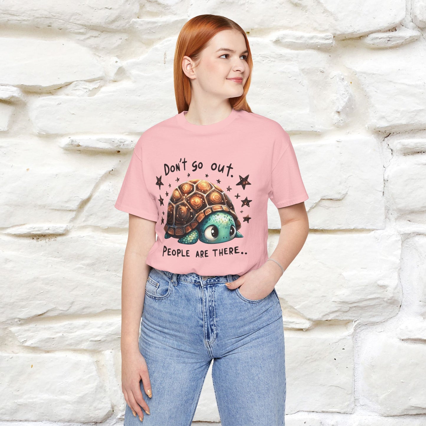 "Don't Go Out ..People Are There." |Funny T-Shirt | Nunu&Miao Studio - Nunu&Miao Studio