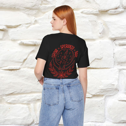 "Espoir Speranza Hope'' Cat T-Shirt Front and Back Design | Nunu&Miao Studio - Nunu&Miao Studio