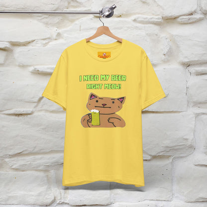 "I Need My Beer Right Meow!" Cat  T-shirt |Nunu&Miao Studio - Nunu&Miao Studio