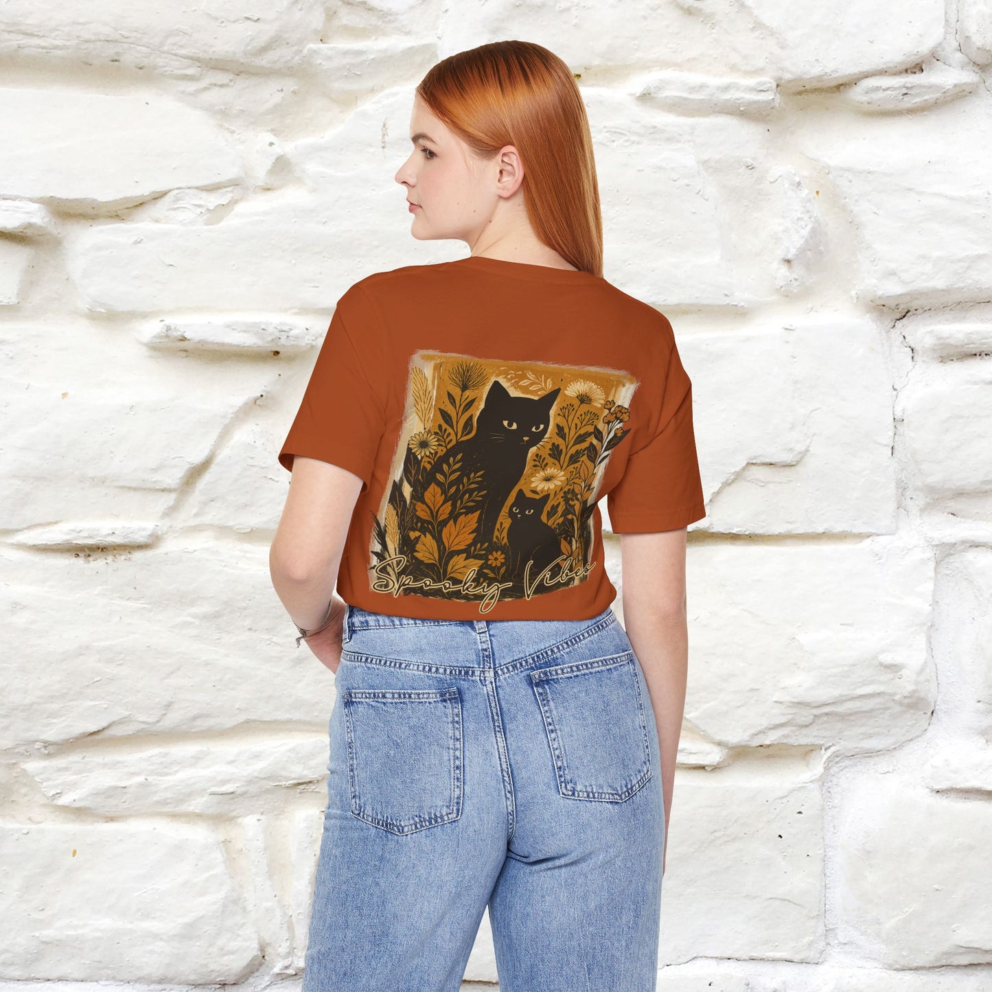 "Spooky Vibes" Cat T-shirt |Nunu&Miao Studio - Nunu&Miao Studio