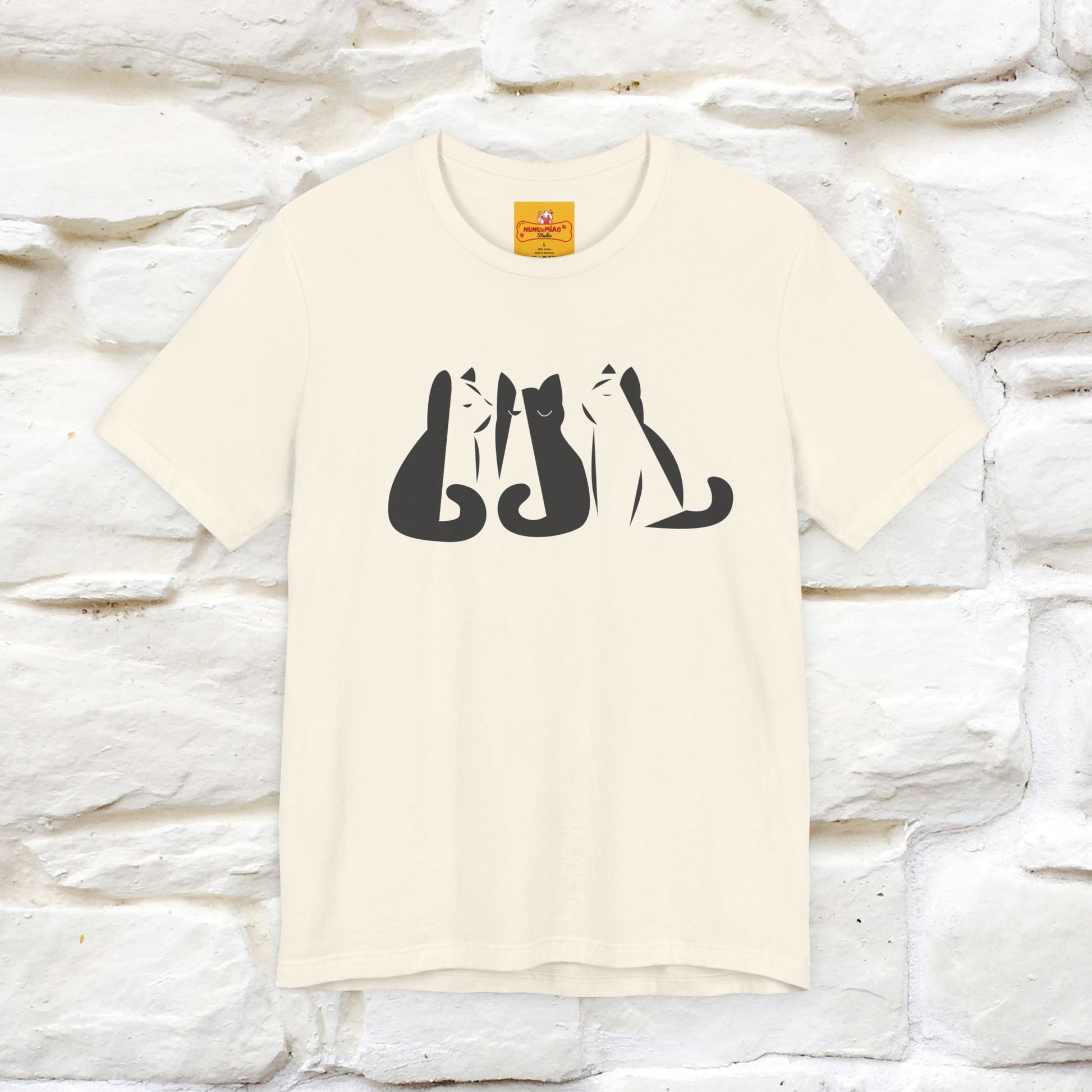 "Black And White'' Cat T-Shirt Front and Back Design | Nunu&Miao Studio - Nunu&Miao Studio