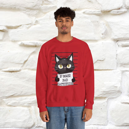 ''Bad Cattitude'' |Cat Sweatshirt | Nunu&Miao Studio