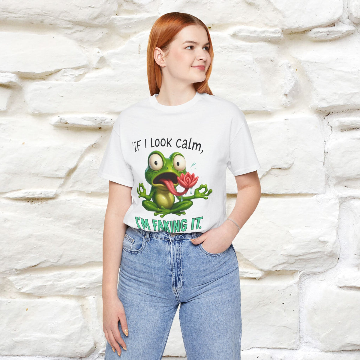 “If I Look Calm, I'm Faking It!” | Funny T-Shirt | Nunu&Miao Studio