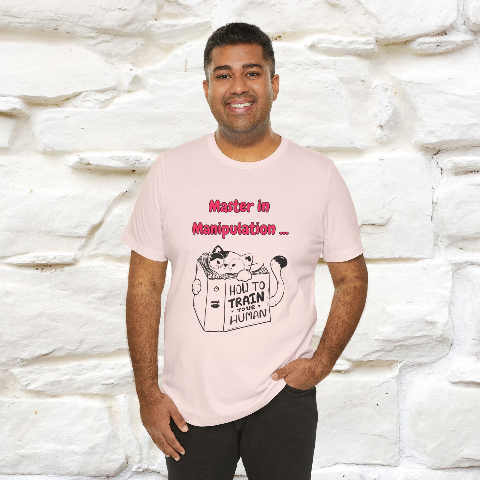 ''Master In Manipulation. How To Train Your Human '' Cat T-Shirt | Nunu&Miao Studio - Nunu&Miao Studio