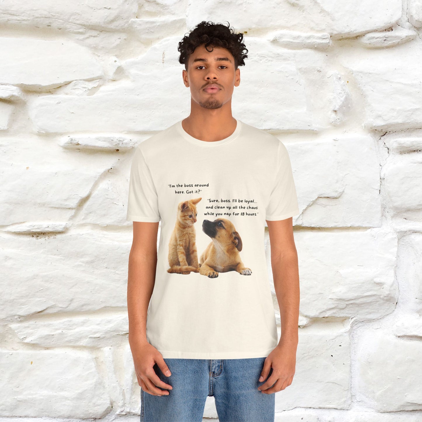 ''I am The Boss Here'' Funny Cat T-shirt for Men and Women  100% Cotton* - Nunu&Miao Studio