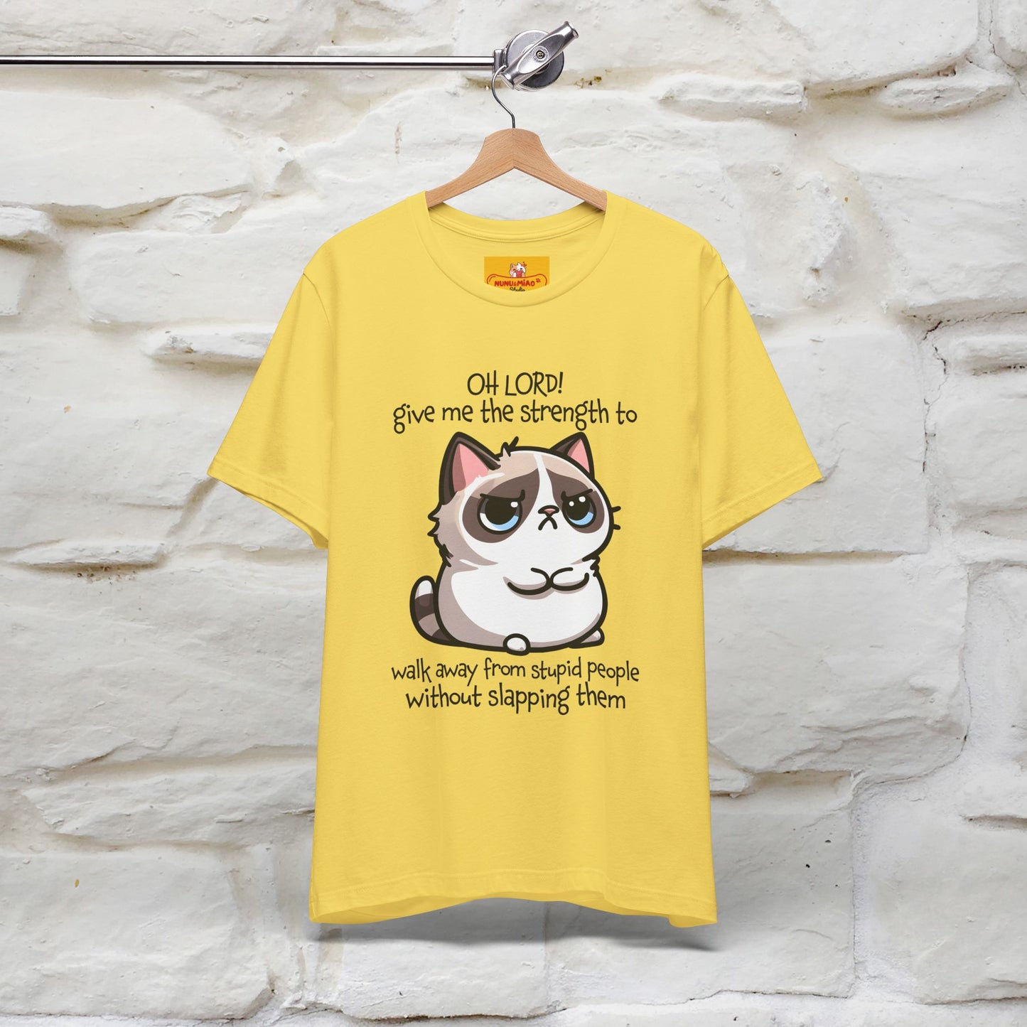 ''Oh Lord! Give Me Strength to ...'' Cat T-Shirt |  | Nunu&Miao Studio - Nunu&Miao Studio