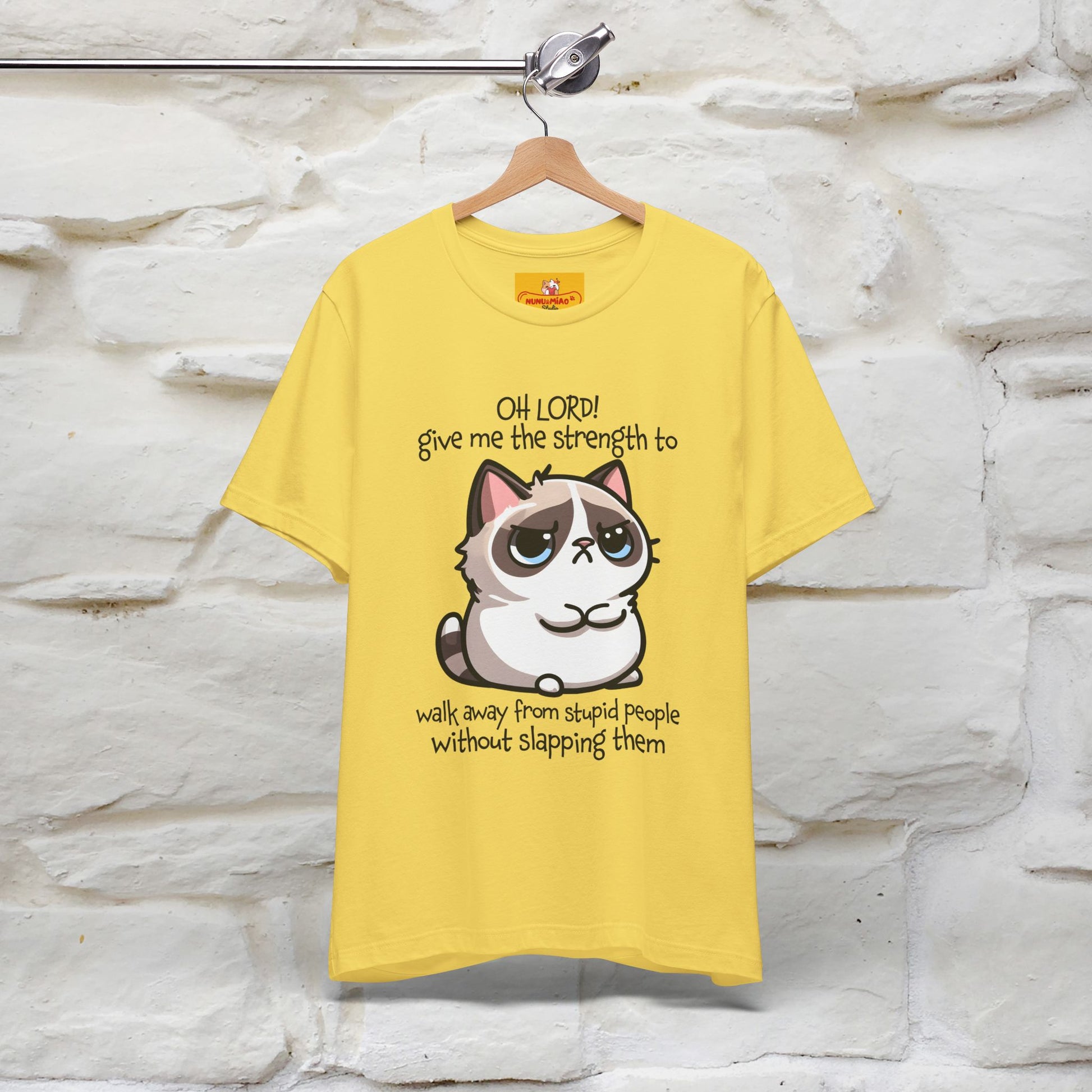 ''Oh Lord! Give Me Strength to ...'' Cat T-Shirt |  | Nunu&Miao Studio - Nunu&Miao Studio