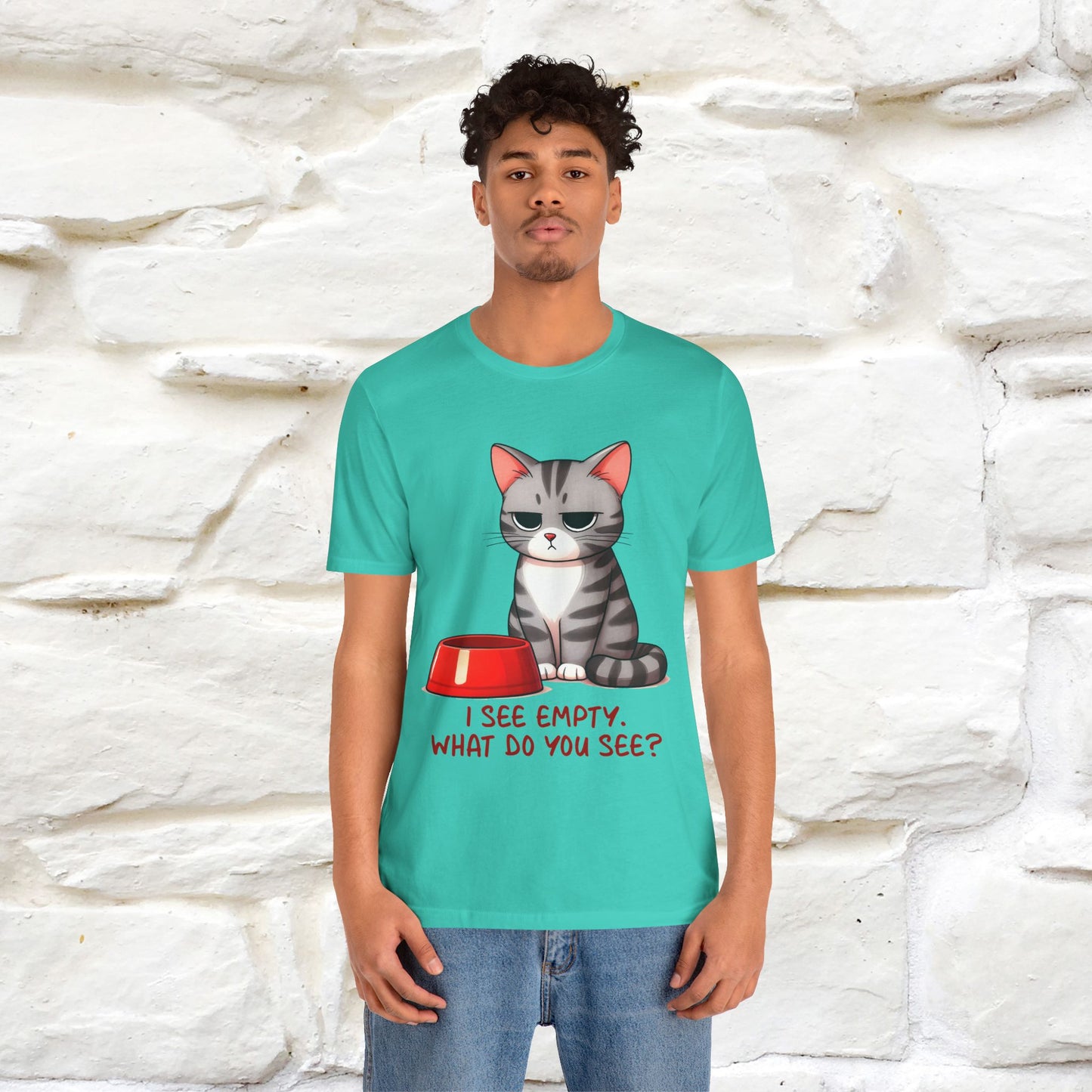 "I See Empty. What Do You See"  | Cat T-Shirt | Nunu&Miao Studio - Nunu&Miao Studio