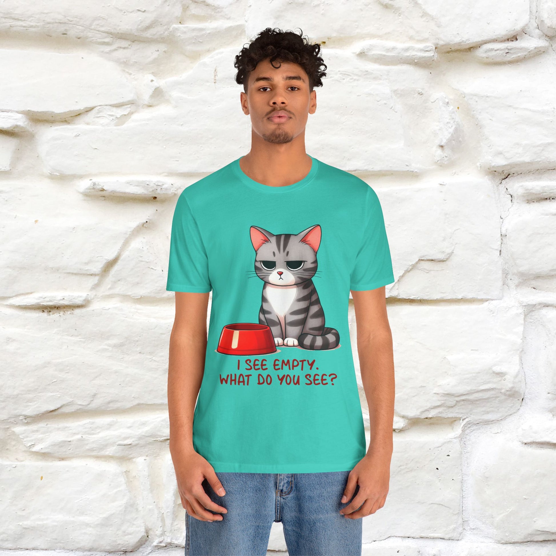 "I See Empty. What Do You See"  | Cat T-Shirt | Nunu&Miao Studio - Nunu&Miao Studio