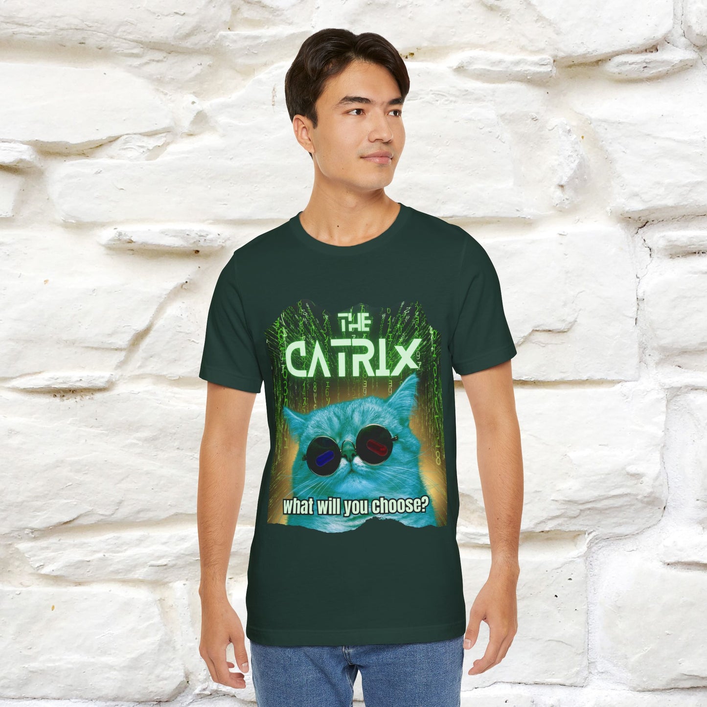 ''The Catrix: What Will You Choose?'' Cat T-Shirt | Nunu&Miao Studio - Nunu&Miao Studio