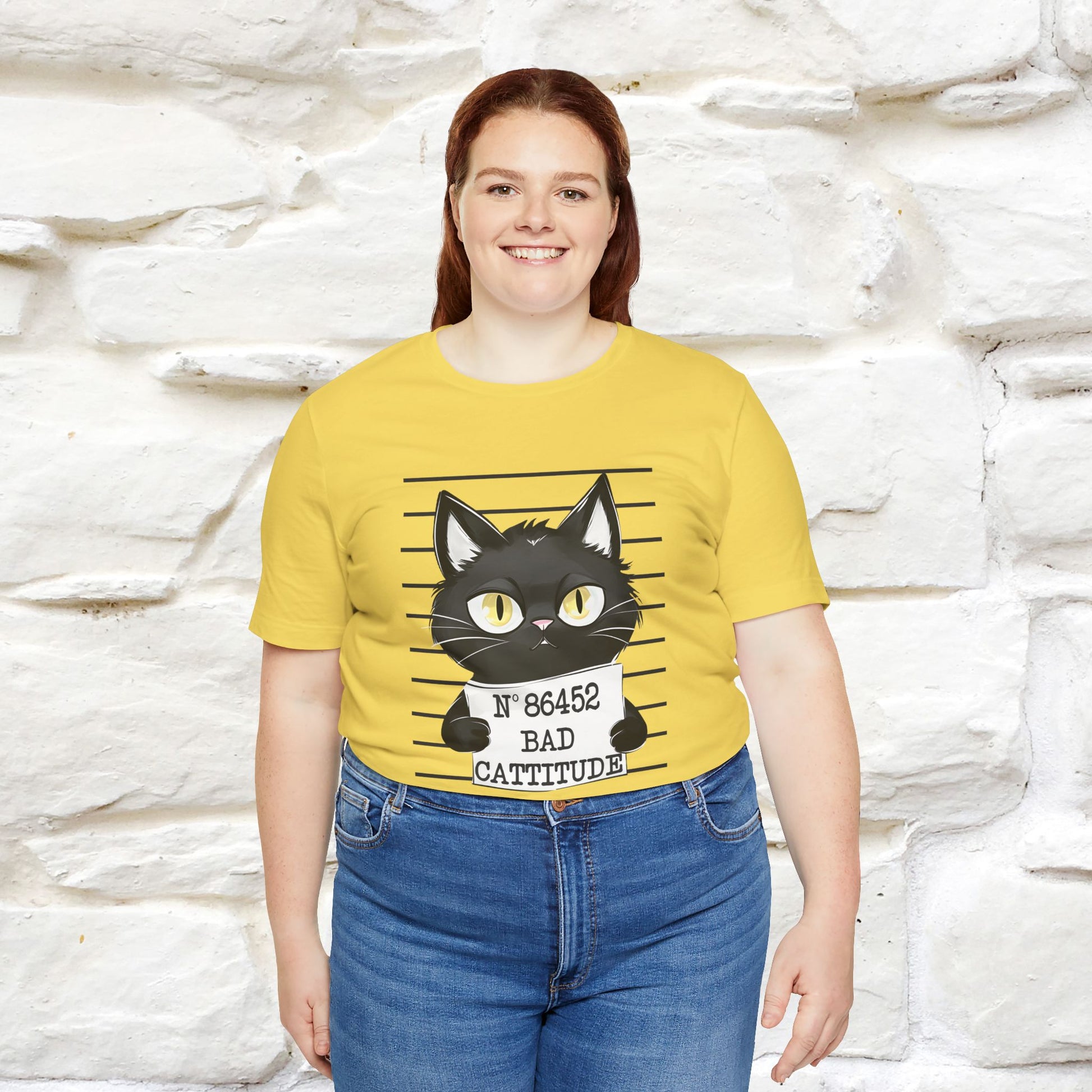 "Bad Cattitude" Cat T-Shirt | Nunu&Miao Studio - Nunu&Miao Studio
