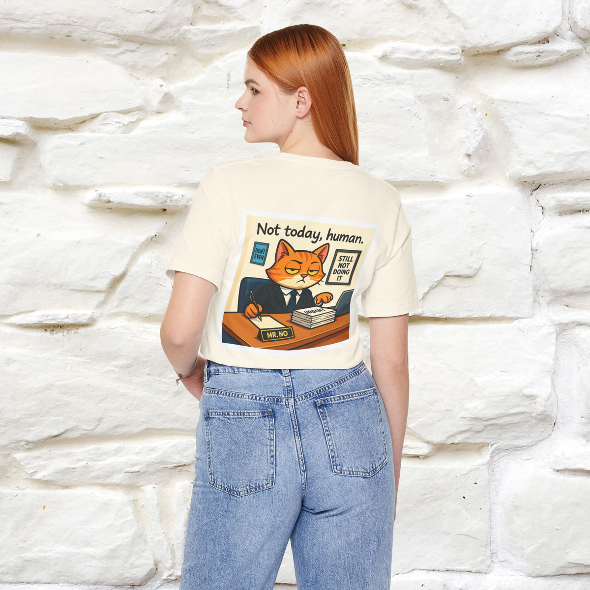 ''Not Today, Human''|  Sarcastic Cat T-Shirt | Front & Back Design | Nunu&Miao Studio