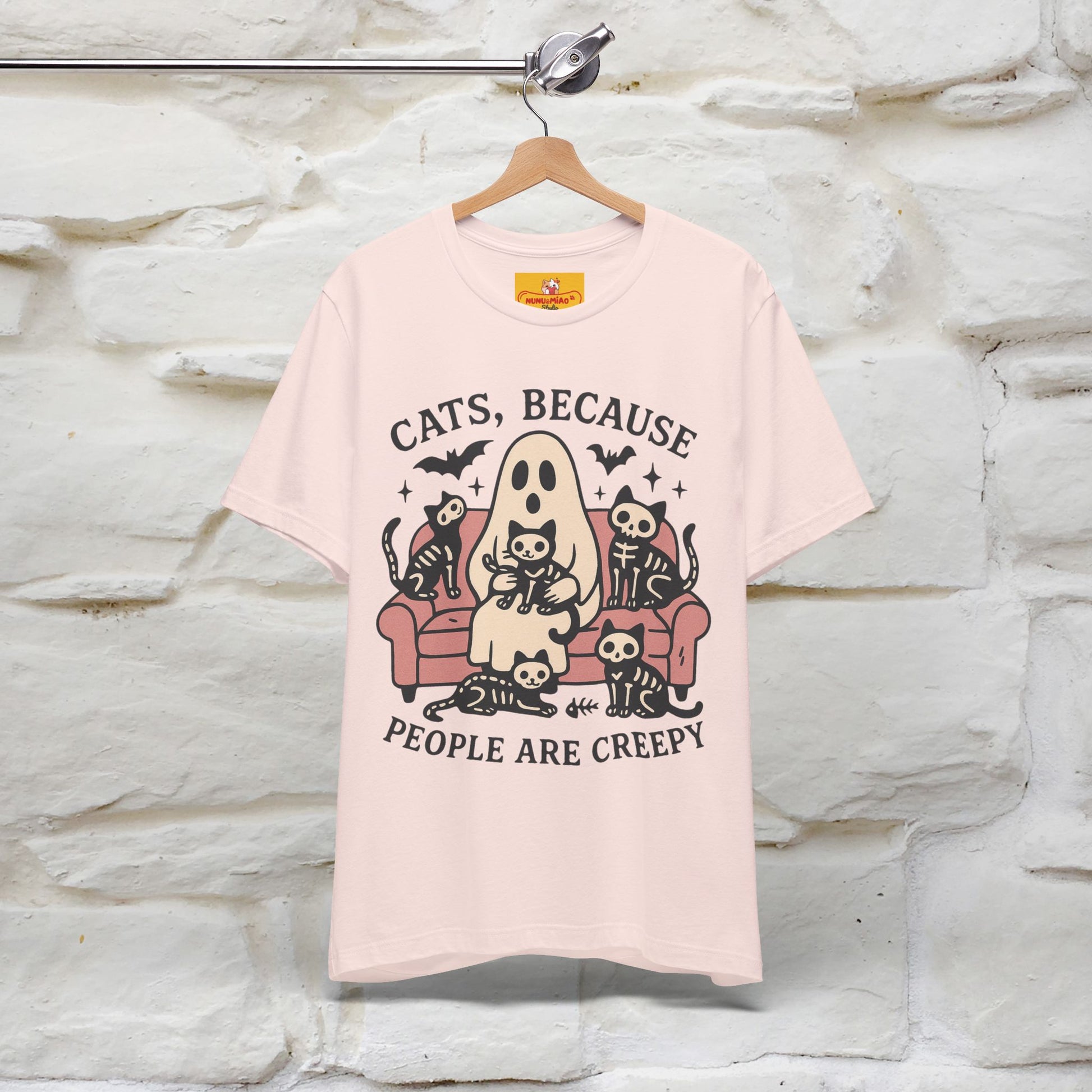 "Cat Because People Are Creepy" Halloween Cat T-shirt |Nunu&Miao Studio - Nunu&Miao Studio