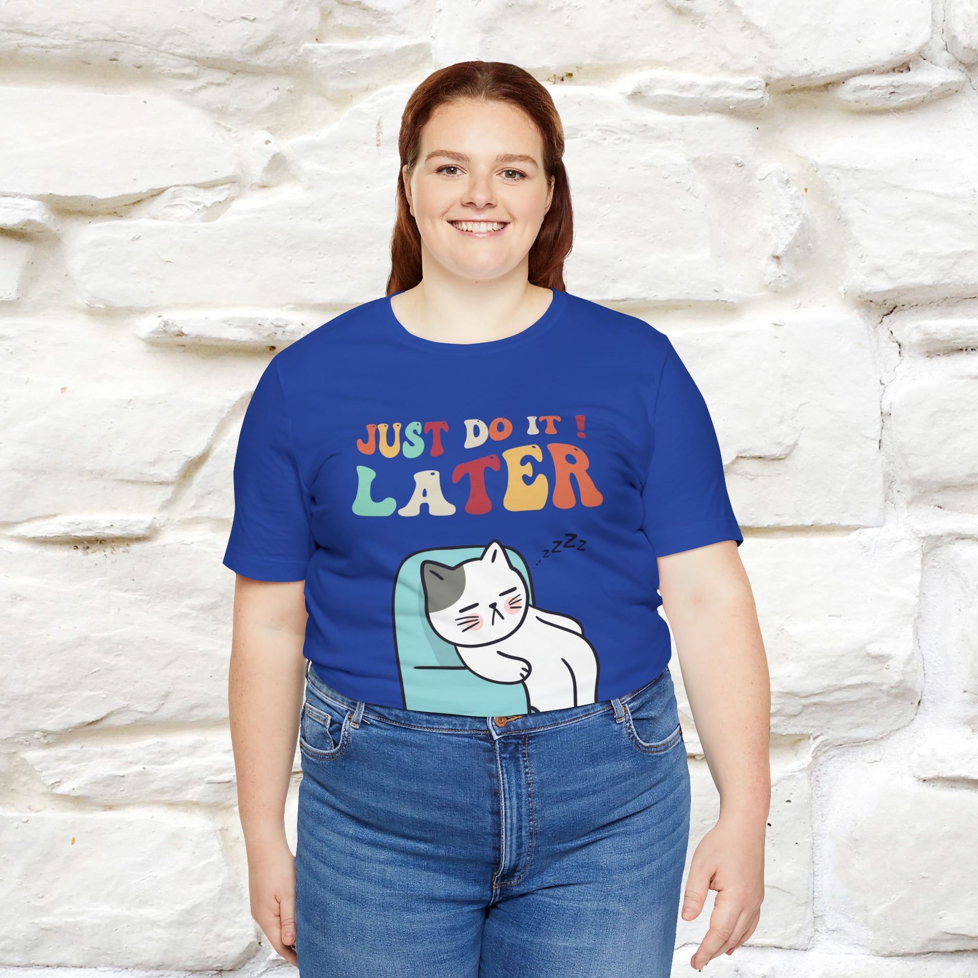"Just Do It Later" Cat T-shirt |Nunu&Miao Studio - Nunu&Miao Studio