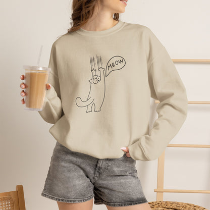 ''Meow.'' |Cat Sweatshirt | Nunu&Miao Studio