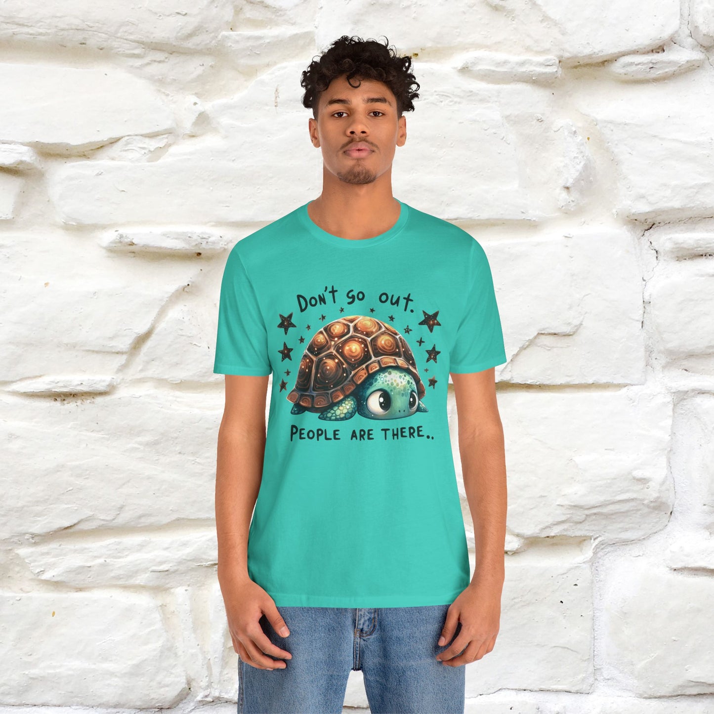 "Don't Go Out ..People Are There." |Funny T-Shirt | Nunu&Miao Studio - Nunu&Miao Studio