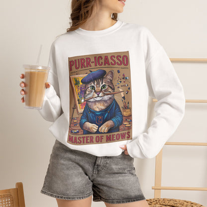 "Purr-icasso.'' |Cat Sweatshirt | Nunu&Miao Studio