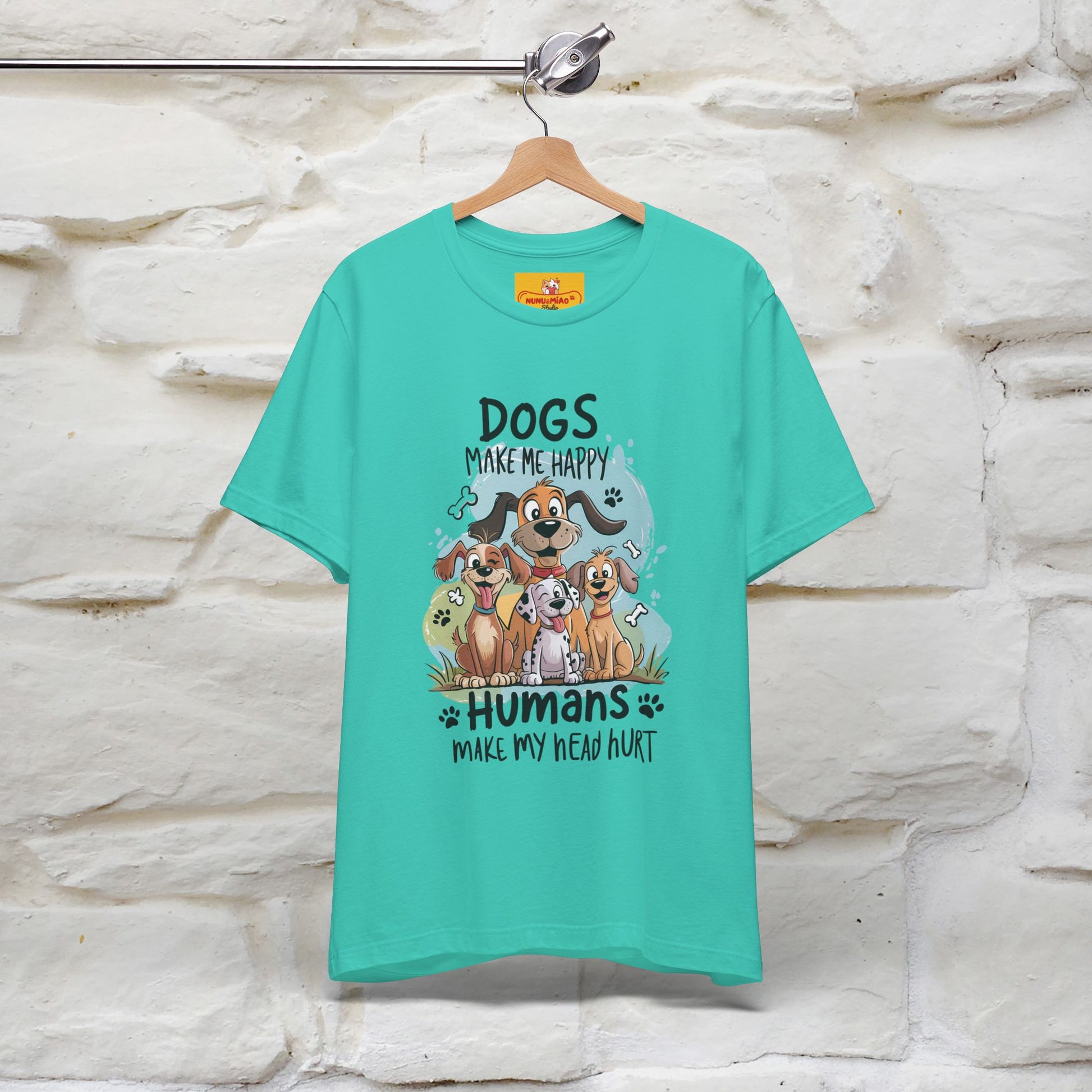 " Dogs Make Me Happy ..."  T-shirt |Nunu&Miao Studio - Nunu&Miao Studio