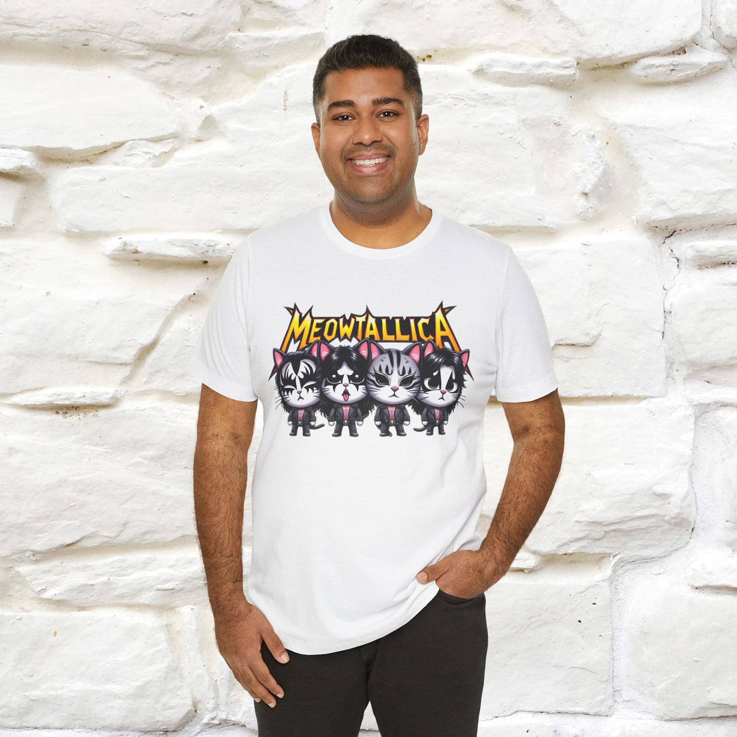 Meowtallica T-Shirt | Rock-Inspired Cat Tee| Nunu&Miao Studio - Nunu&Miao Studio