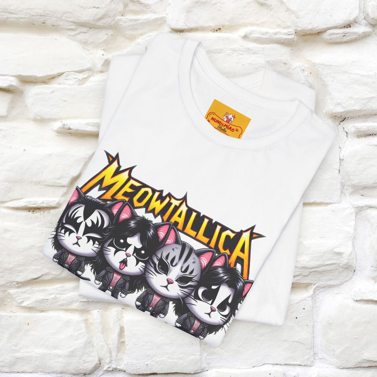 Meowtallica T-Shirt | Rock-Inspired Cat Tee| Nunu&Miao Studio