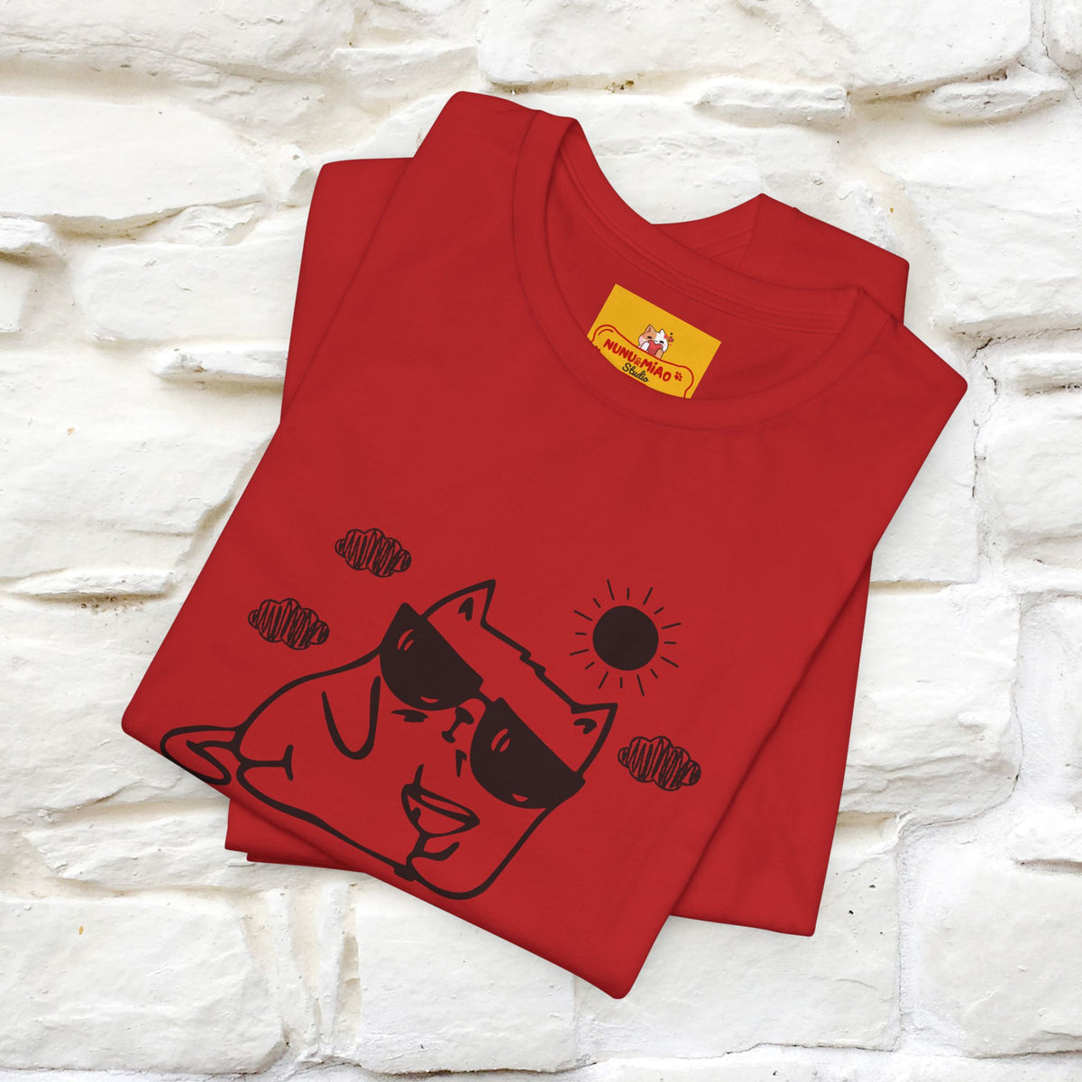 ''Chill Mode on'' Cat T-Shirt Front and Back Design | Nunu&Miao Studio