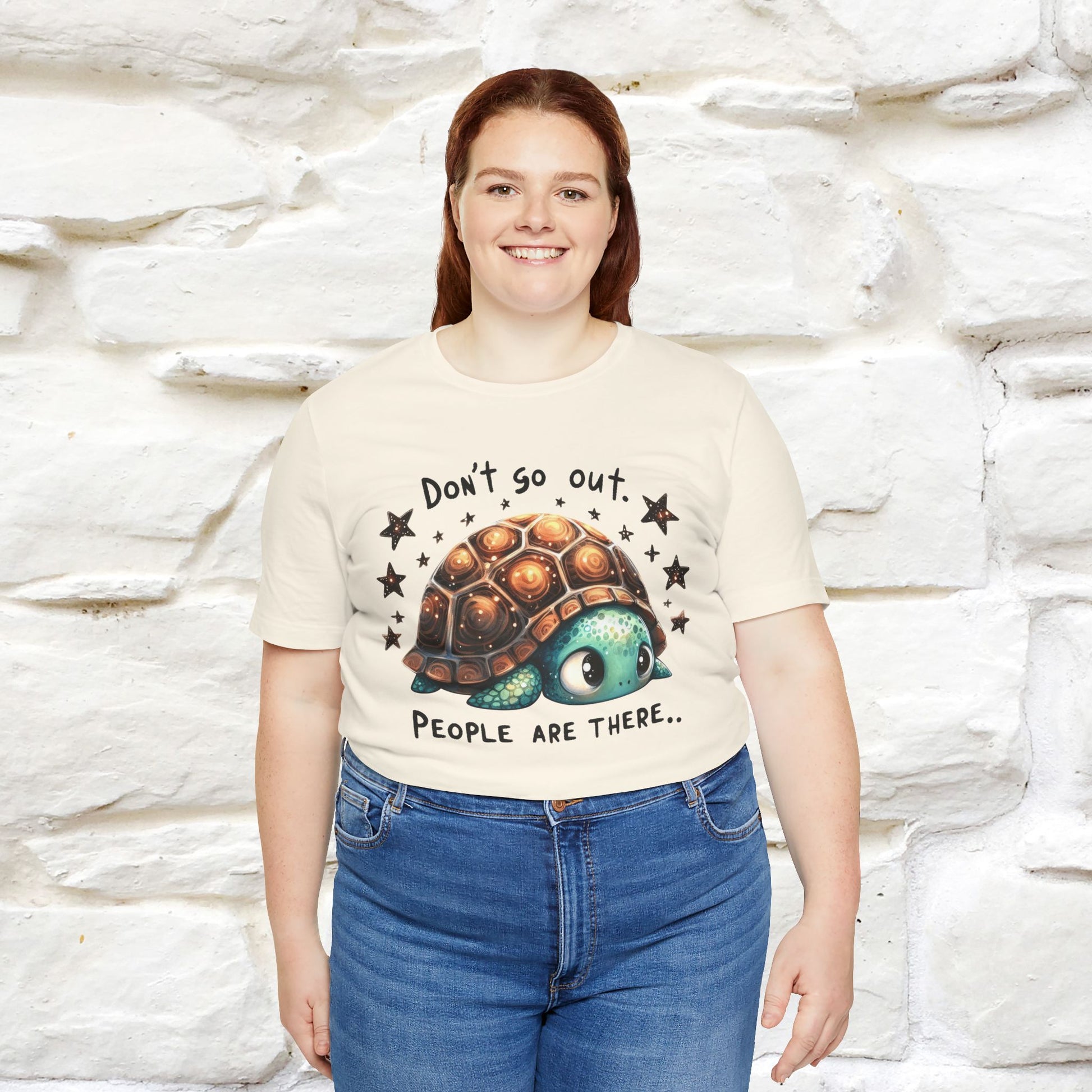 "Don't Go Out ..People Are There." |Funny T-Shirt | Nunu&Miao Studio - Nunu&Miao Studio