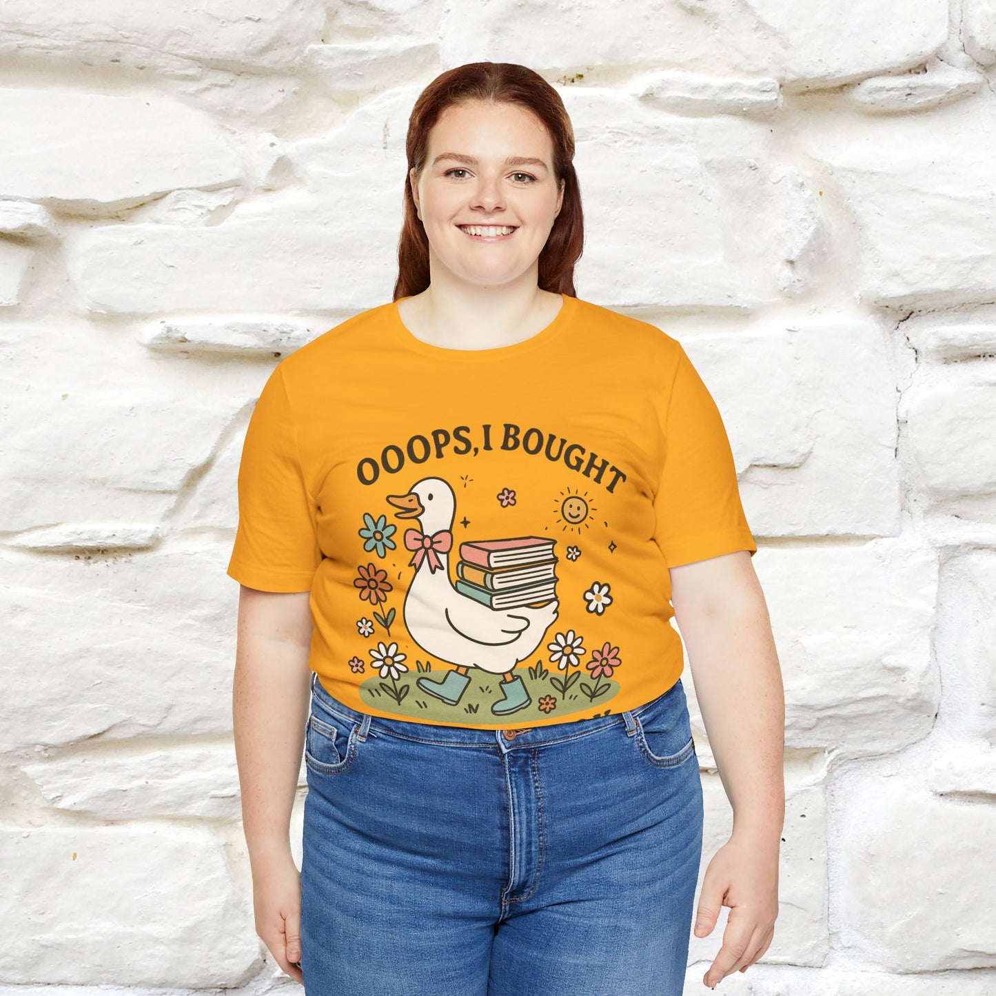"Oooops I Bought Another Book" Funny Goose T-shirt |Nunu&Miao Studio - Nunu&Miao Studio