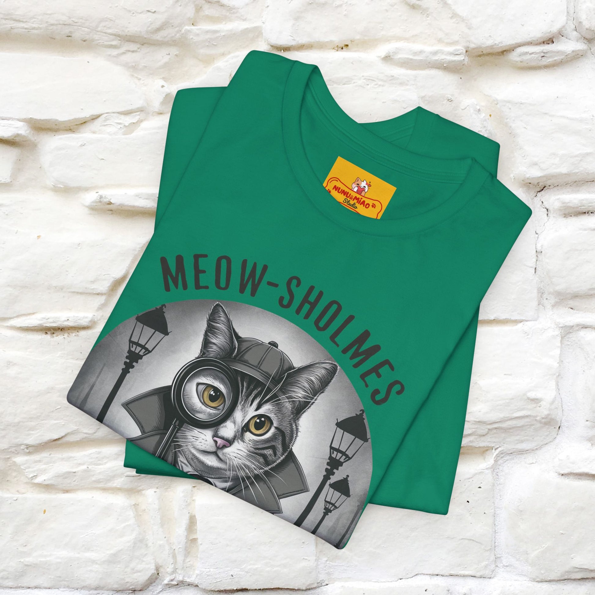 ''Meow-Sholmes: The Case of the Missing Kibble'' | Detective Cat Tee | Nunu&Miao Studio - Nunu&Miao Studio