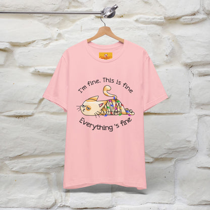"This Is Fine" |Funny Cat T-Shirt | Nunu&Miao Studio