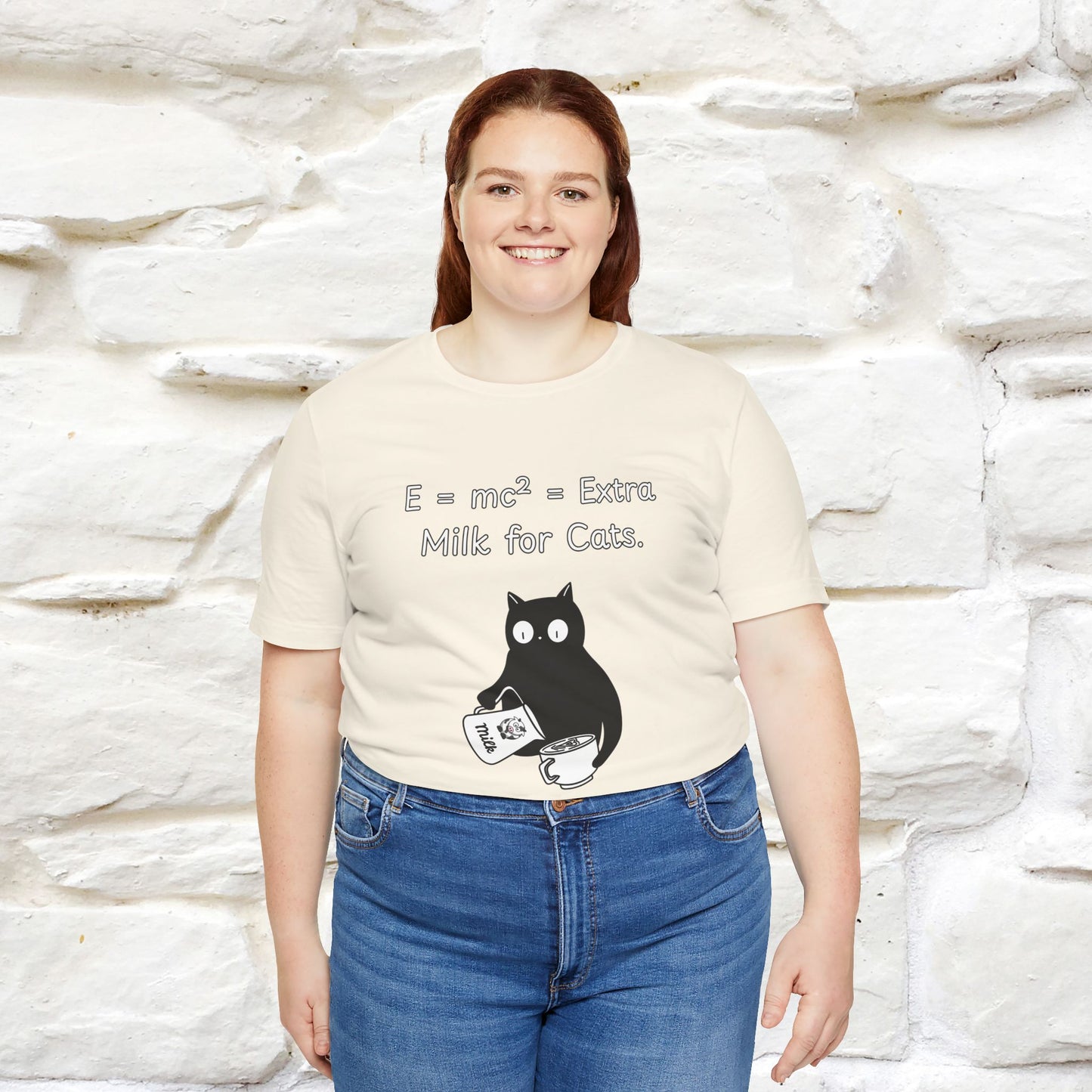 ''E = mc² = Extra Milk for Cats.''| Funny T-Shirt | Nunu&Miao Studio