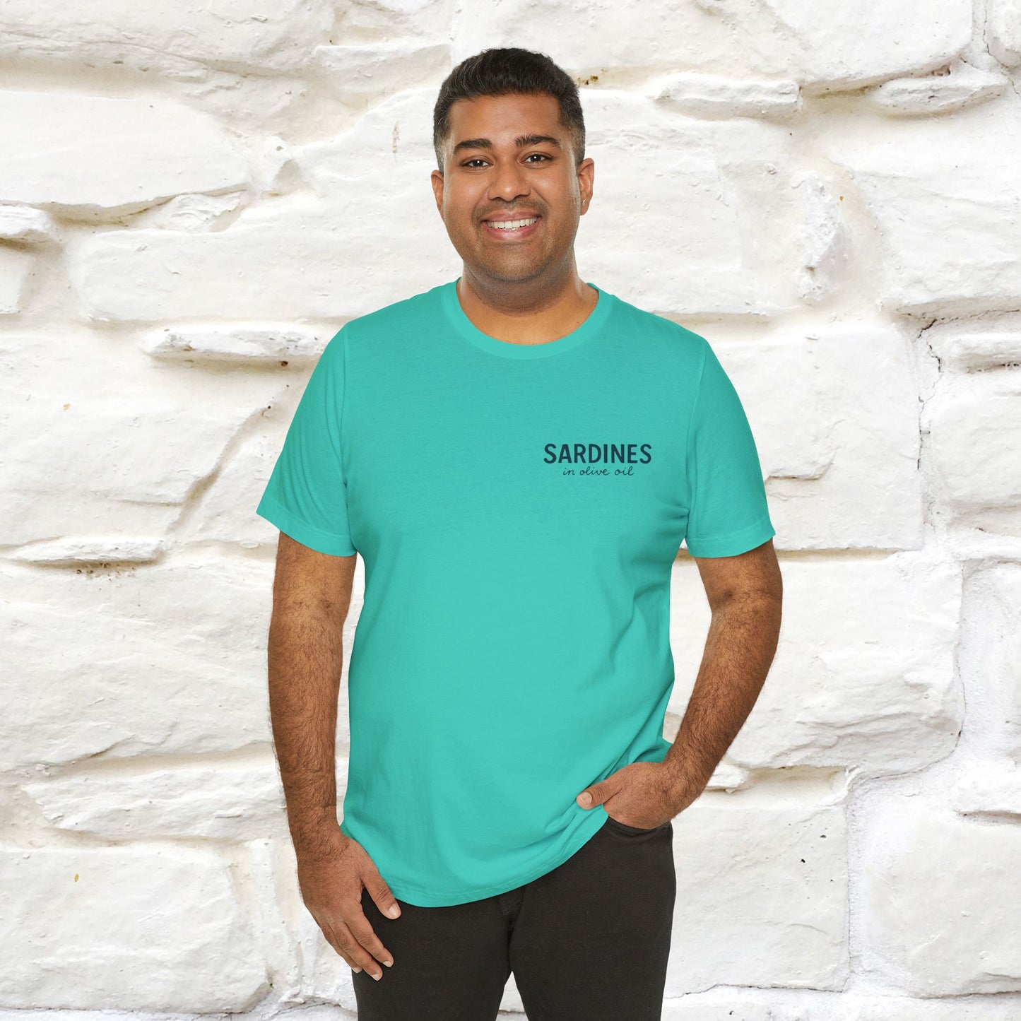 "Sardines In Olive Oil" Cute T-shirt | Front & Back Design|Nunu&Miao Studio - Nunu&Miao Studio