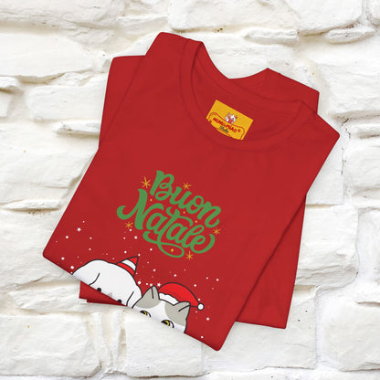 ''Buon Natale Cat and Dog'' Christmas T-shirt  | Nunu&Miao Studio - Nunu&Miao Studio