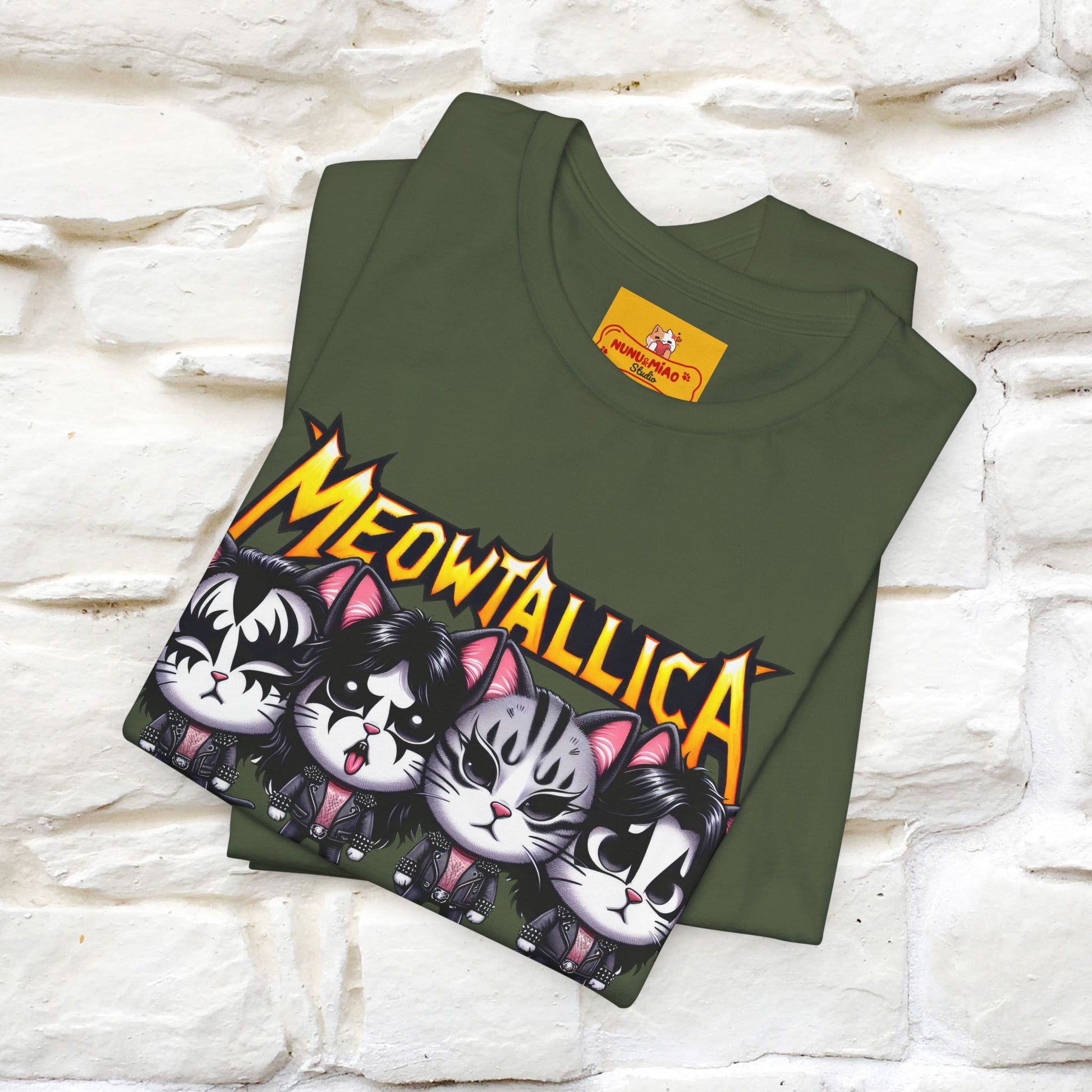 Meowtallica T-Shirt | Rock-Inspired Cat Tee| Nunu&Miao Studio - Nunu&Miao Studio