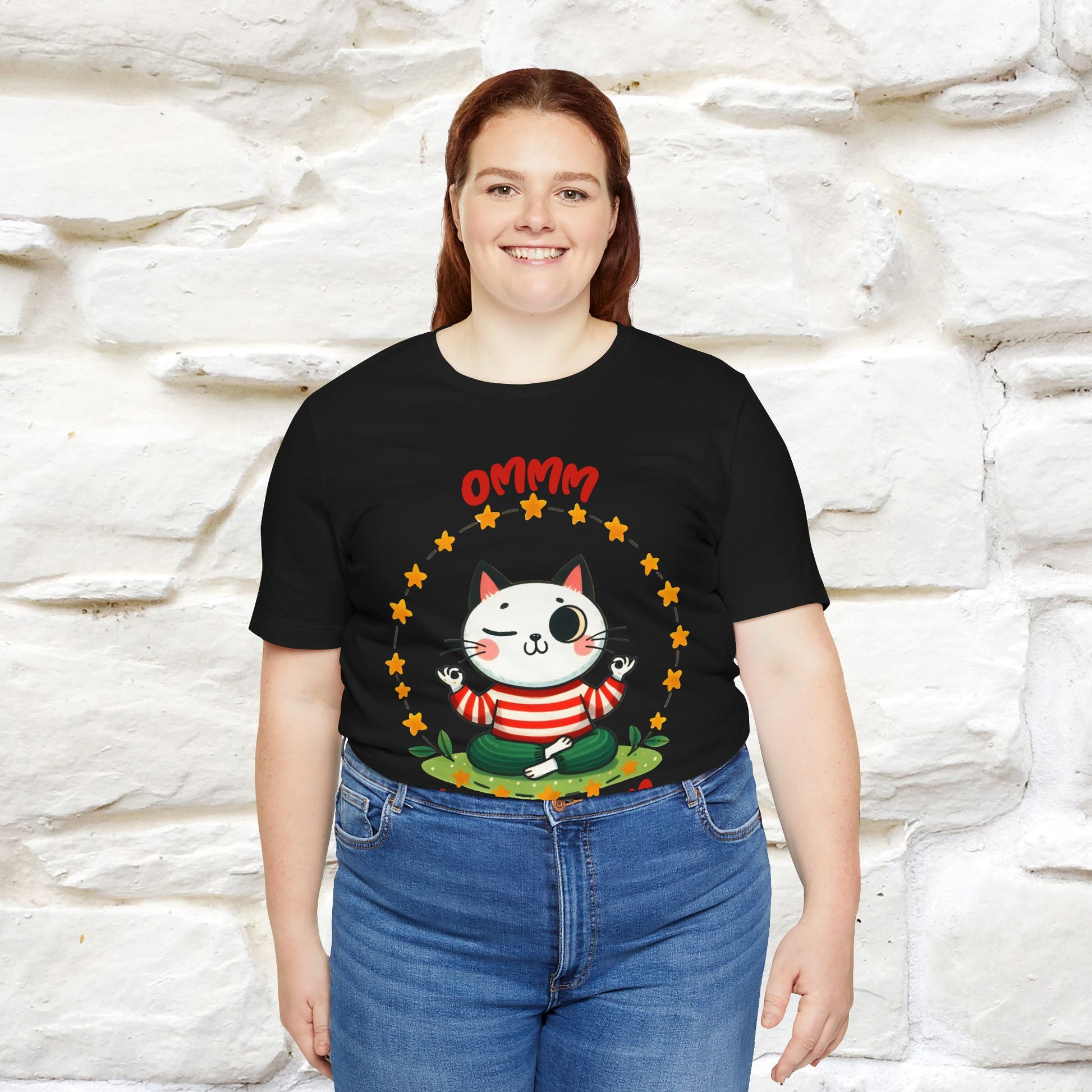 ''Ommm, Keep Calm'' Cat T-Shirt | Nunu&Miao Studio - Nunu&Miao Studio