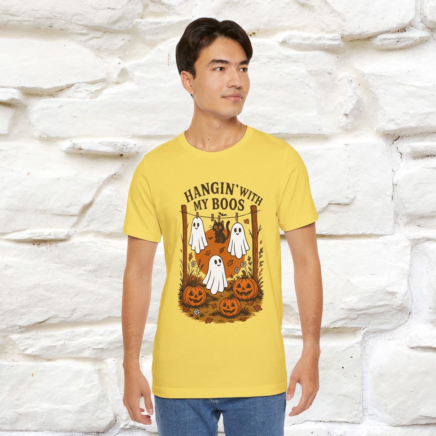 "Hanging With My Boos" Halloween Cat T-shirt |Nunu&Miao Studio - Nunu&Miao Studio