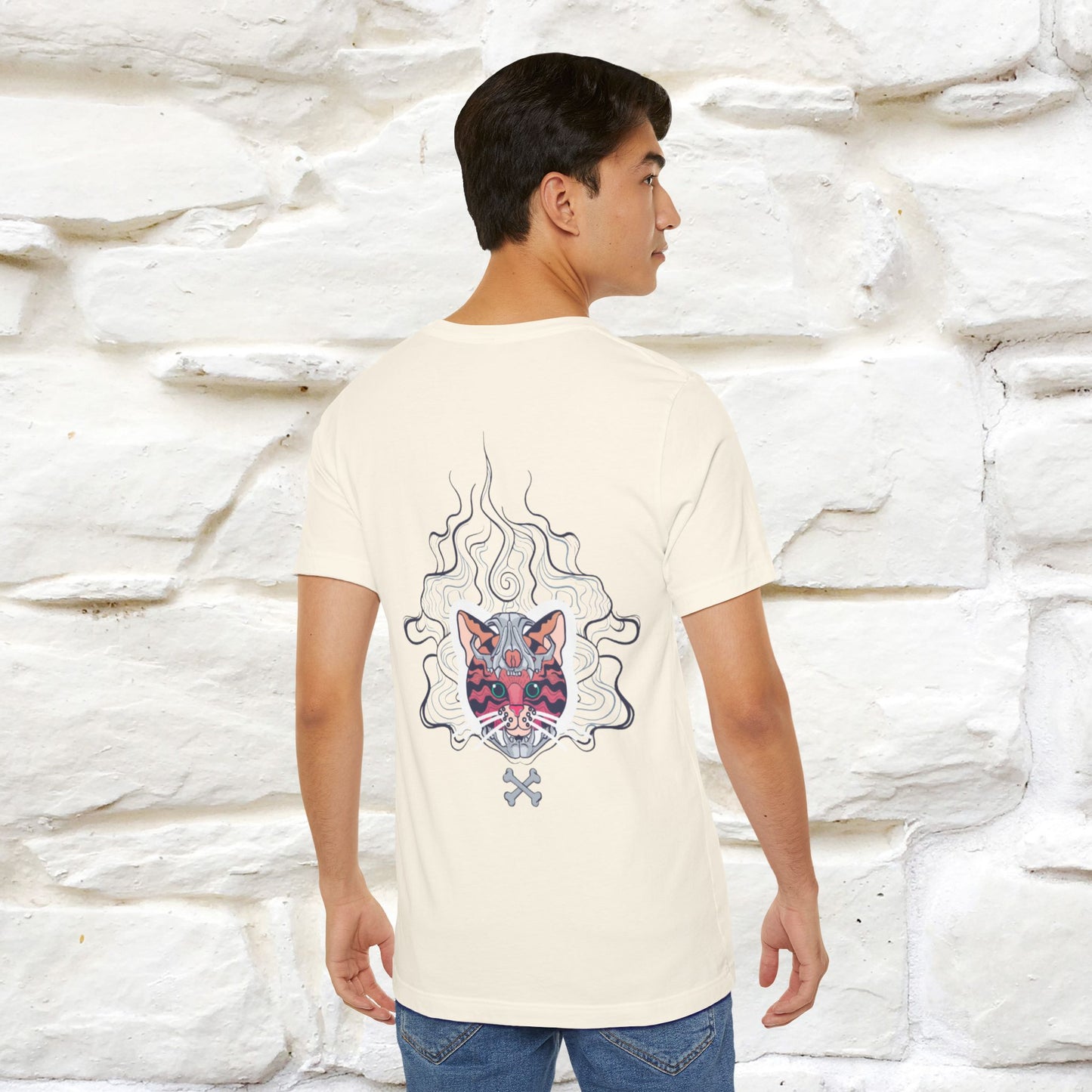 ''Air Fire Cat'' | Cat T-Shirt Front and Back Design | Nunu&Miao Studio - Nunu&Miao Studio