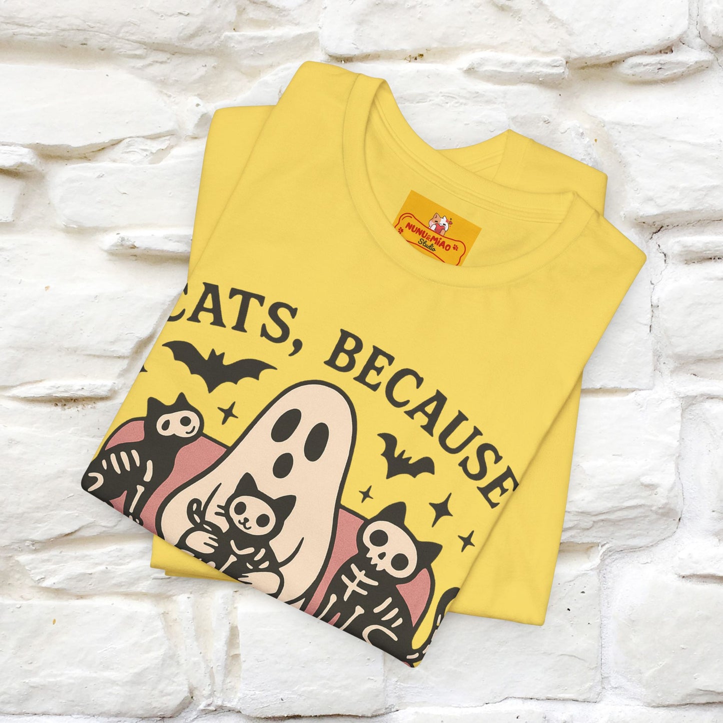 "Cat Because People Are Creepy" Halloween Cat T-shirt |Nunu&Miao Studio - Nunu&Miao Studio
